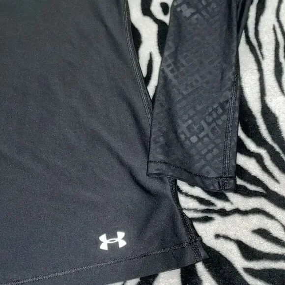 Under armour women’s print long sleeve fitted heat gear workout activewear top - Picture 4 of 11